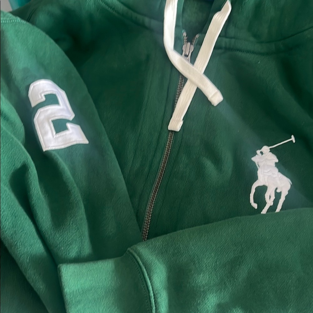 Ralph Lauren Forest Green Zip-Up Hoodie